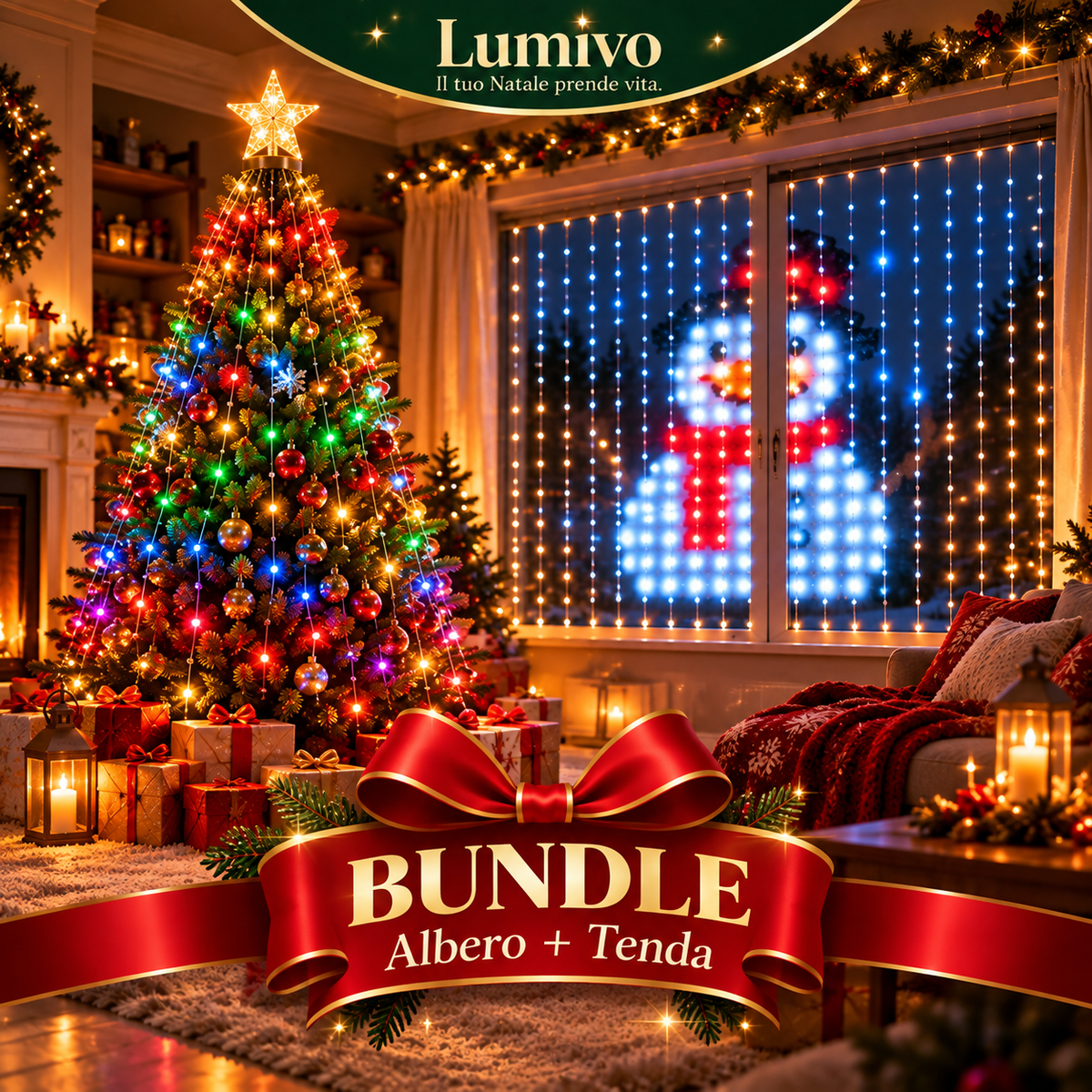 Albero + Finestra – Luci smart per albero e tenda LED
