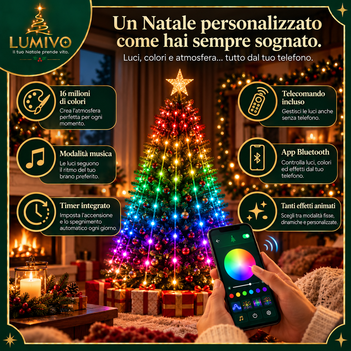Luci Smart per Albero di Natale – controllabili dall'app